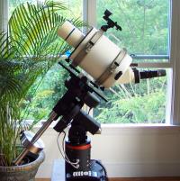 Mounted on equatorial mount